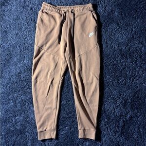 Beige Nike Tech Fleece Pants